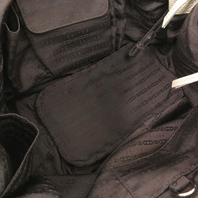 Celine Grained Metallic Calfskin Bittersweet Hobo Silver Leather Very good condition - Model View