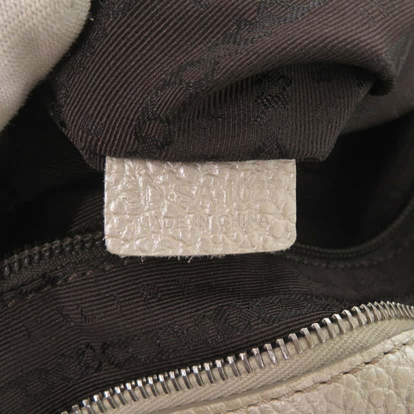 Celine Grained Metallic Calfskin Bittersweet Hobo Silver Leather Very good condition - Box View