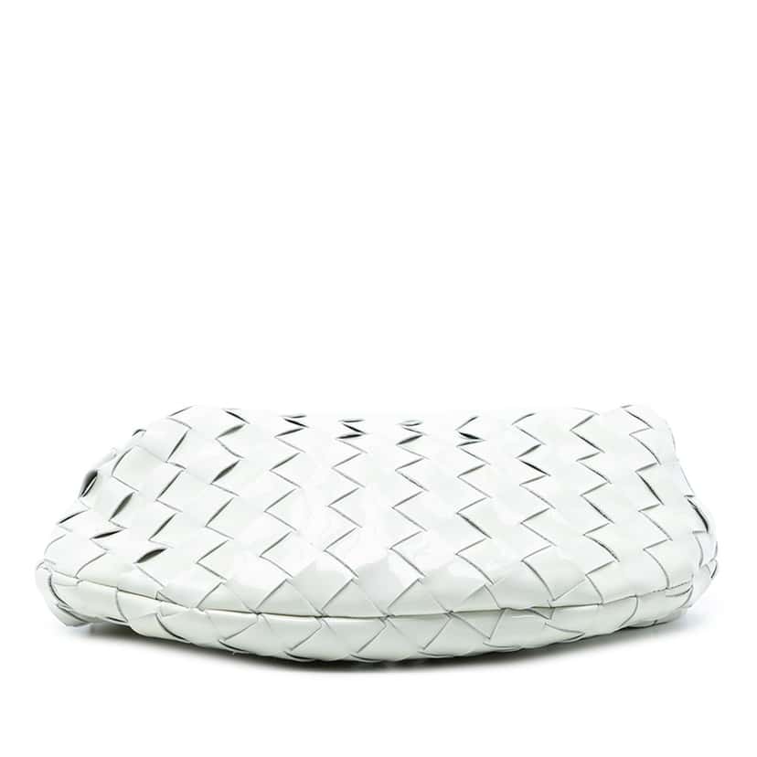 Bottega Veneta Mini Patent Intrecciato Jodie White Leather Very good condition - Inside View