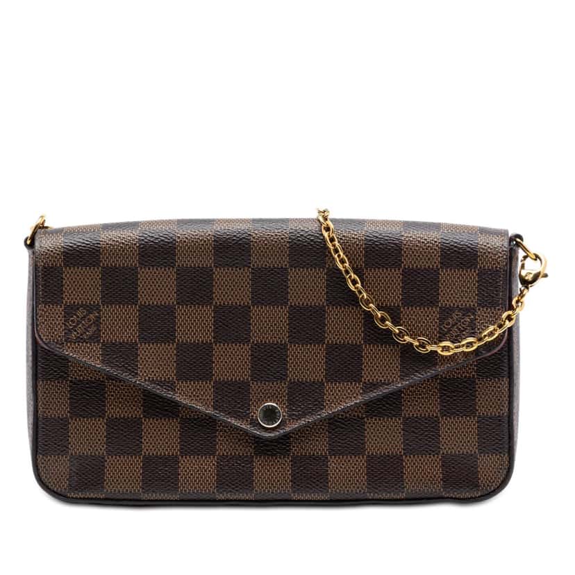 Louis Vuitton Damier Ebene Pochette Felicie Brown Very good condition - Front View