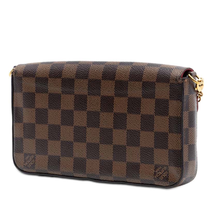 Louis Vuitton Damier Ebene Pochette Felicie Brown Very good condition - Back View