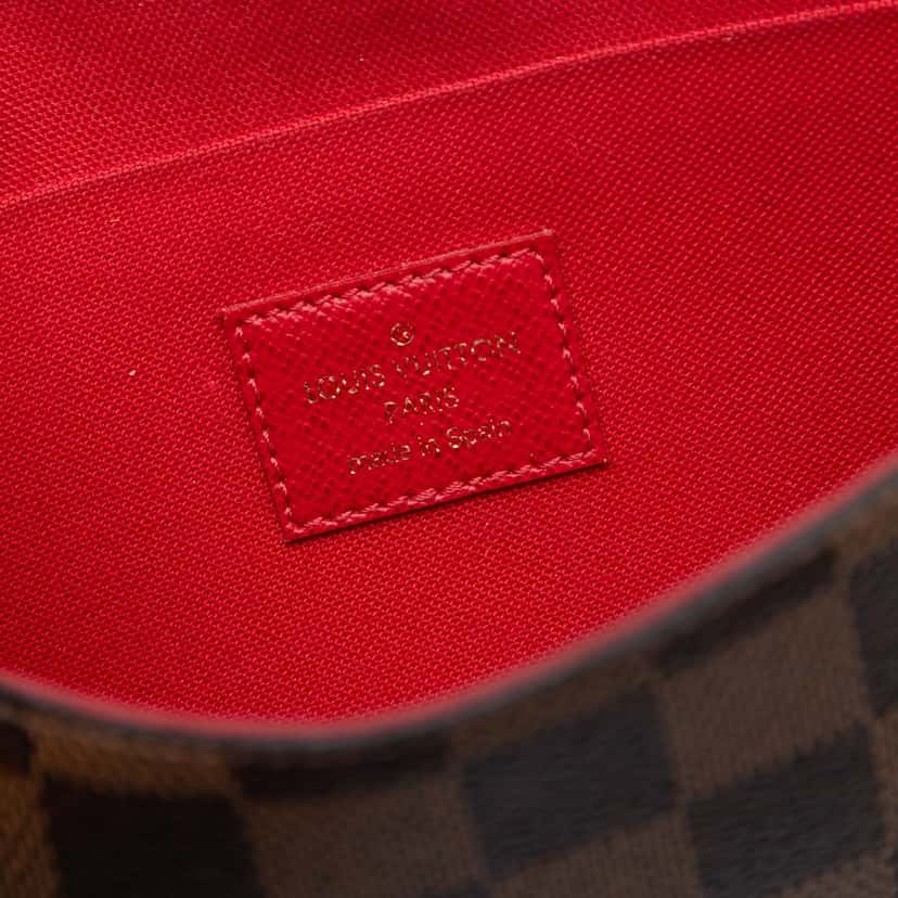 Louis Vuitton Damier Ebene Pochette Felicie Brown Very good condition - Box View