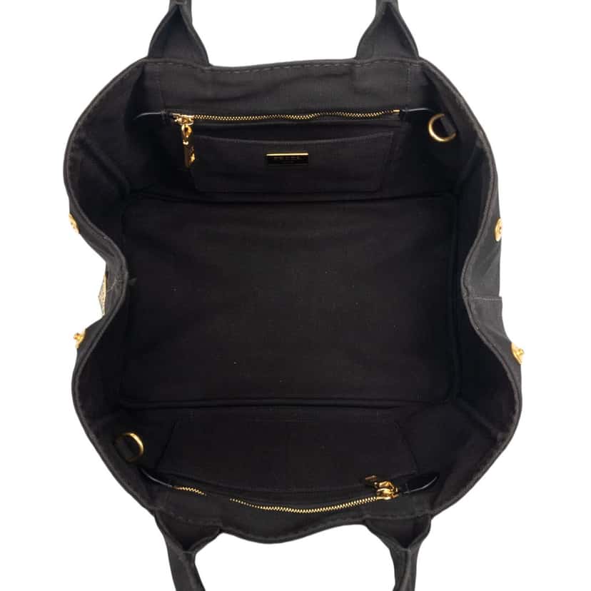 Prada Canvas Canapa Logo Satchel Black Very good condition - Model View