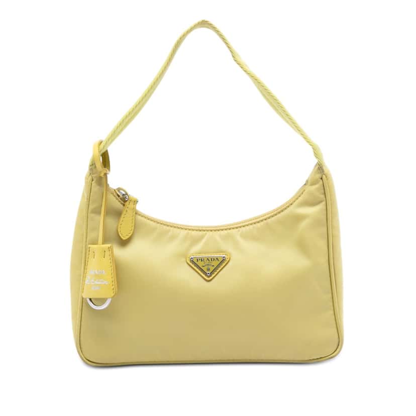 Prada Mini Tessuto Re Edition 2000 Shoulder Bag Yellow Very good condition - Front View