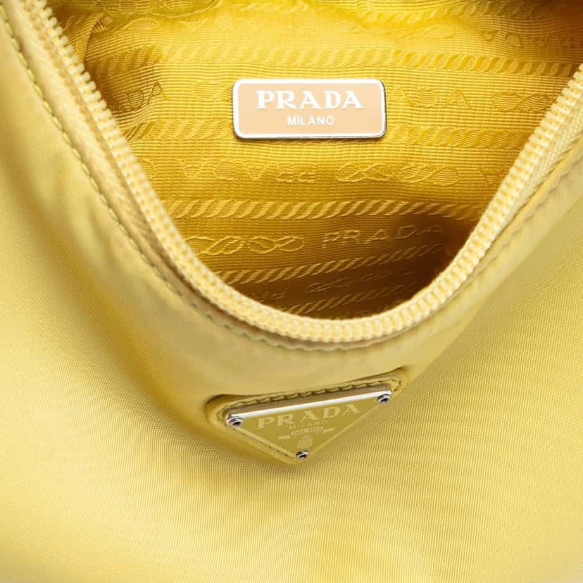 Prada Mini Tessuto Re Edition 2000 Shoulder Bag Yellow Very good condition - Box View