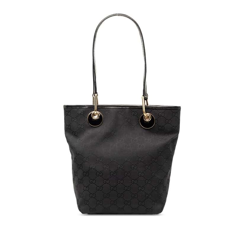 Gucci GG Canvas Eclipse Tote Black Very good condition - Front View