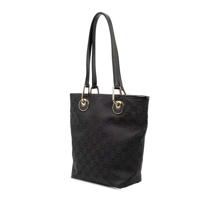 Gucci GG Canvas Eclipse Tote Black Very good condition - Back View