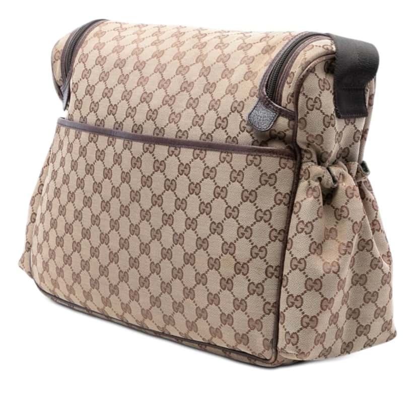 Gucci GG Canvas Diaper Bag Beige Very good condition - Back View