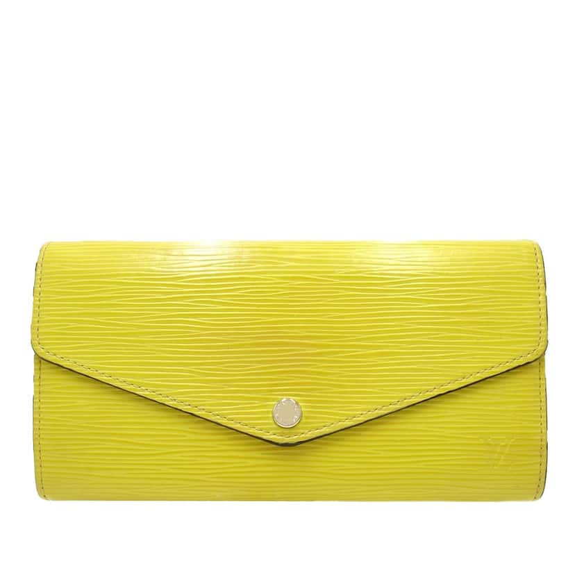 Louis Vuitton Epi Sarah Long Wallet Yellow Leather Very good condition - Front View