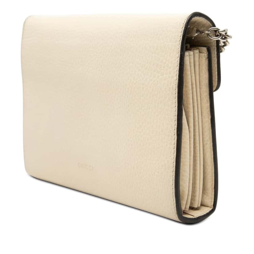 Gucci Calfskin Dionysus Wallet on Chain Brown Leather Very good condition - Back View