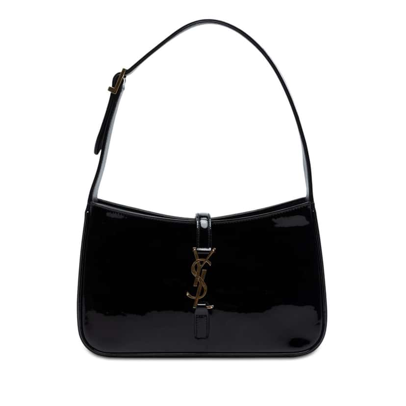 Saint Laurent Patent  Le 5 a 7 Black Leather Very good condition - Front View
