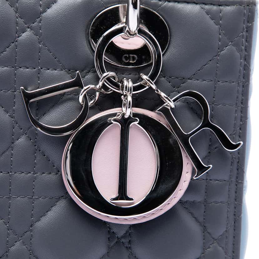 Dior Medium Tricolor Lambskin Cannage Lady Dior Other Leather Very good condition - Box View