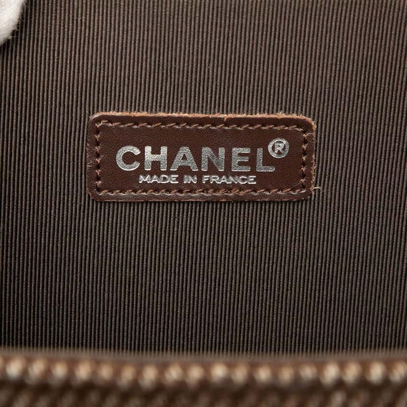 Chanel Wool Felt Tote Brown Good condition - Box View