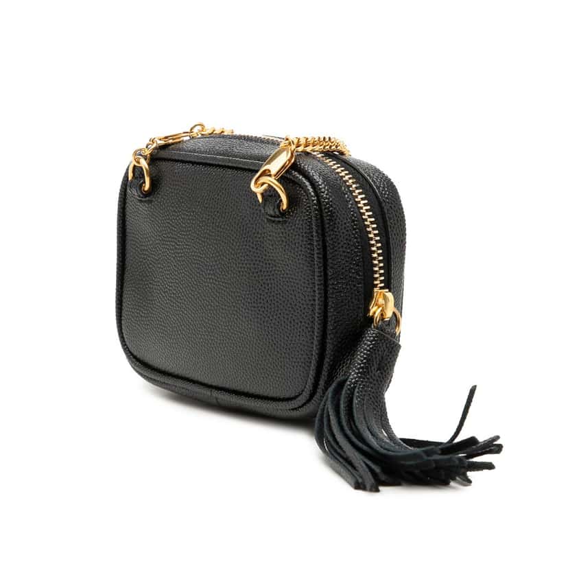 Saint Laurent Baby Matelasse Grain De Poudre Monogram Lou Camera Bag Black Leather Very good condition - Back View