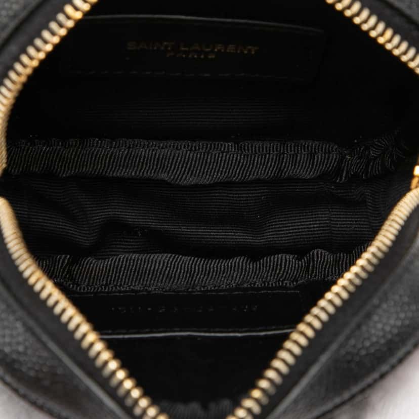 Saint Laurent Baby Matelasse Grain De Poudre Monogram Lou Camera Bag Black Leather Very good condition - Model View