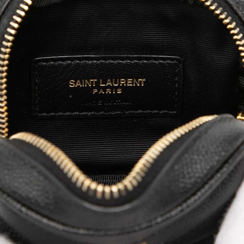 Saint Laurent Baby Matelasse Grain De Poudre Monogram Lou Camera Bag Black Leather Very good condition - Box View