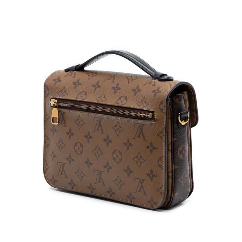 Louis Vuitton Monogram Reverse Pochette Metis Brown Very good condition - Back View