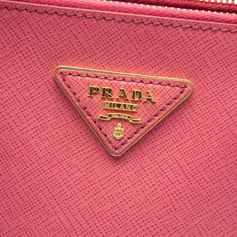 Prada Medium Saffiano Lux Galleria Double Zip Tote Pink Leather Very good condition - Box View