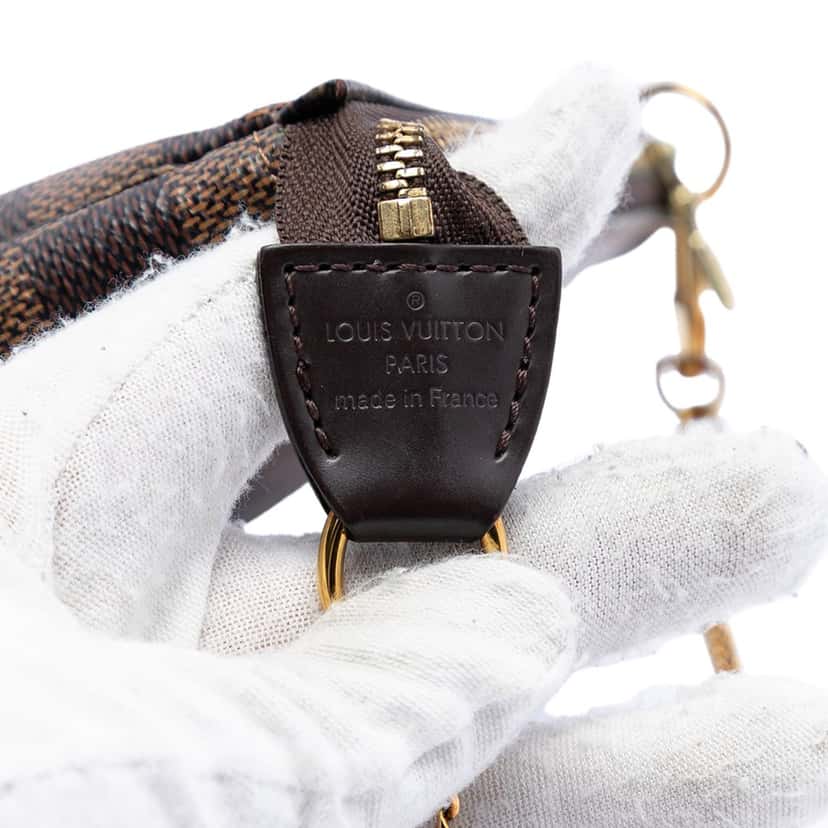 Louis Vuitton Damier Ebene Mini Pochette Accessoires Brown Very good condition - Box View