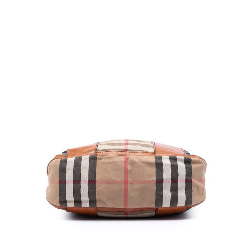 Burberry House Check Canvas Bonington Satchel Beige Very good condition - Inside View