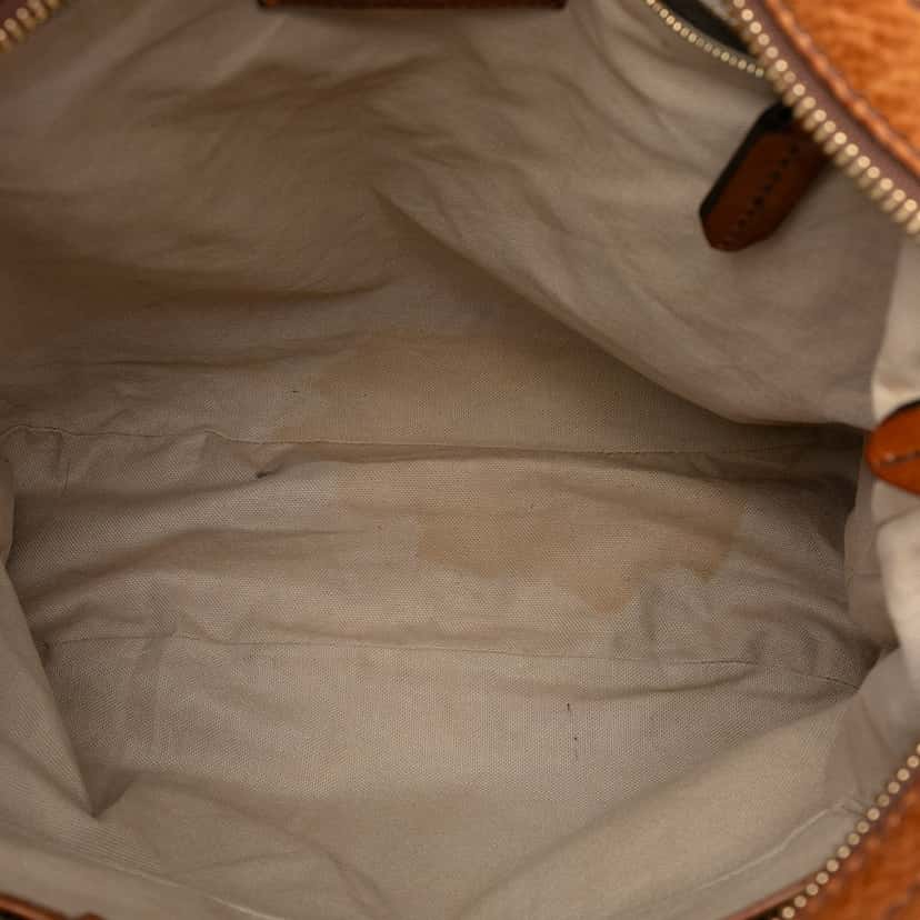 Burberry House Check Canvas Bonington Satchel Beige Very good condition - Model View