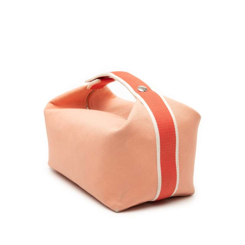Hermès Large Toile Bride A Brac Case Pink Very good condition - Back View