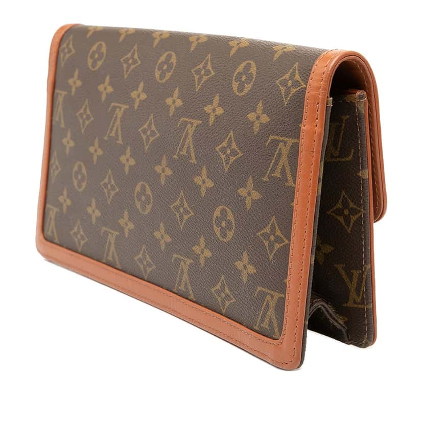 Louis Vuitton Monogram Pochette Dame GM Brown Very good condition - Back View