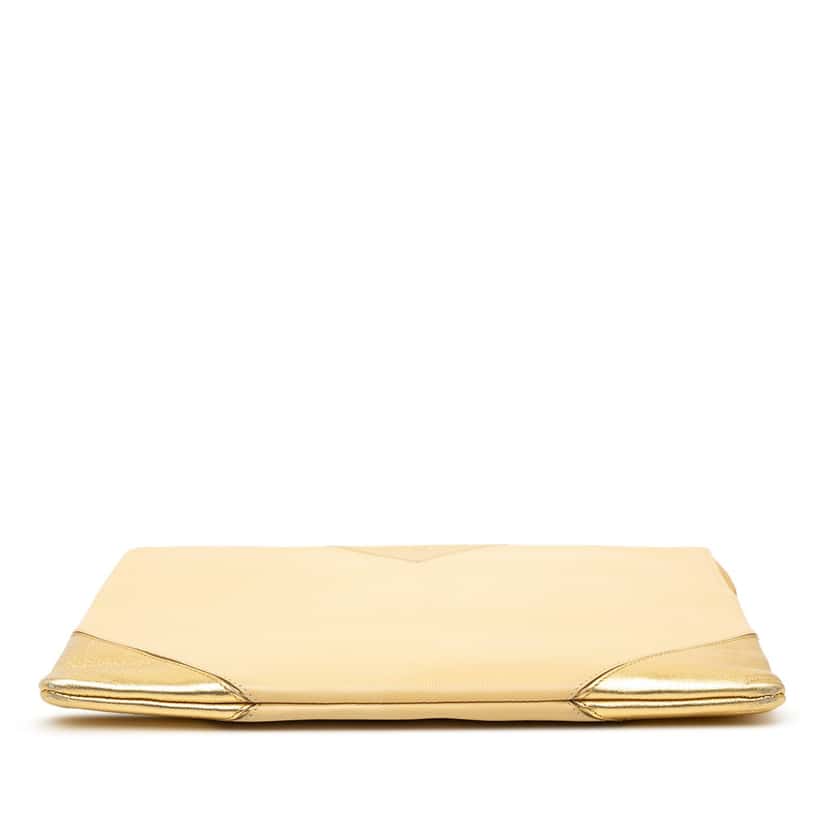 Celine Bicolor Lambskin Coeur Clutch Beige Leather Very good condition - Inside View