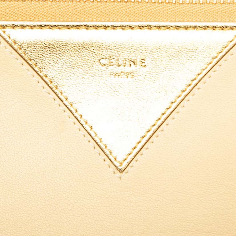 Celine Bicolor Lambskin Coeur Clutch Beige Leather Very good condition - Box View