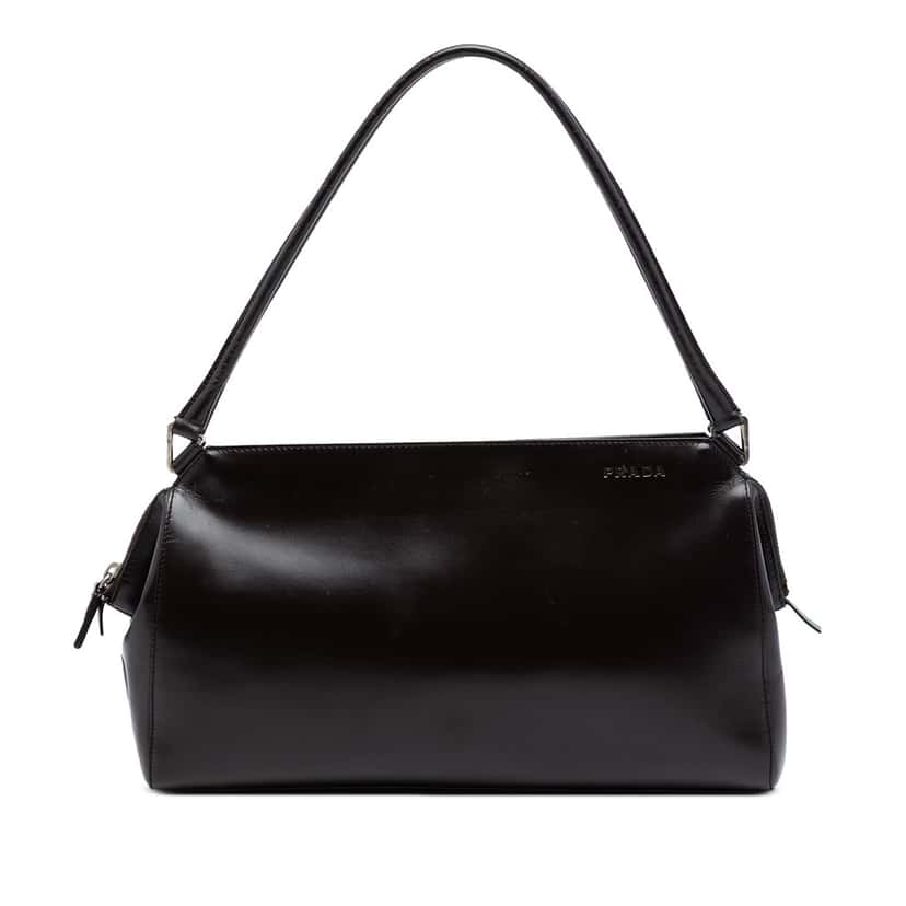 Prada Leather Shoulder Bag Black Leather Very good condition - Front View