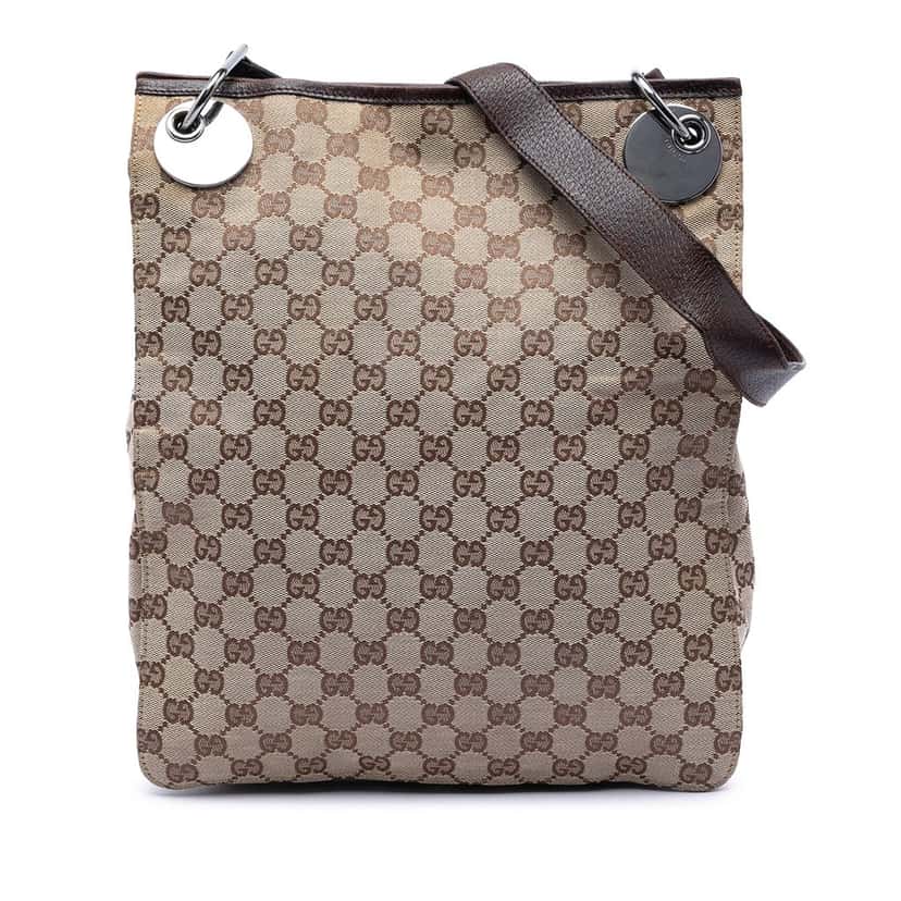 Gucci GG Canvas Eclipse Crossbody Beige Very good condition - Front View
