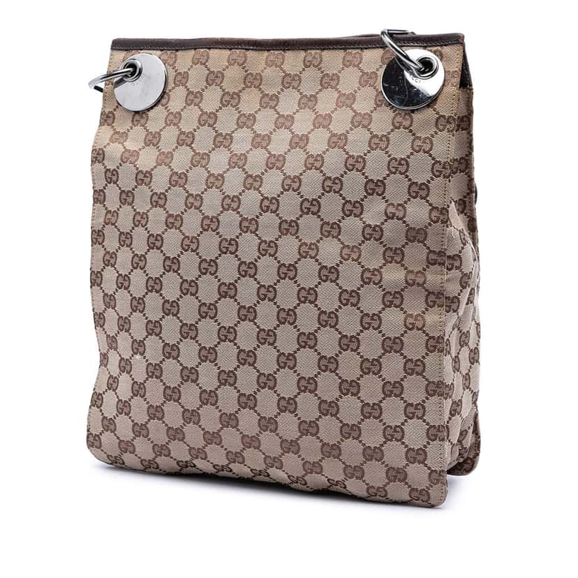 Gucci GG Canvas Eclipse Crossbody Beige Very good condition - Back View