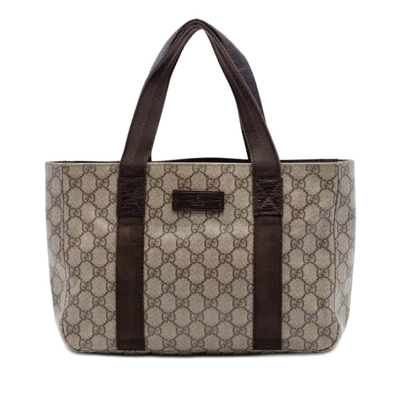 Gucci GG Supreme Tote Beige Very good condition - Front View