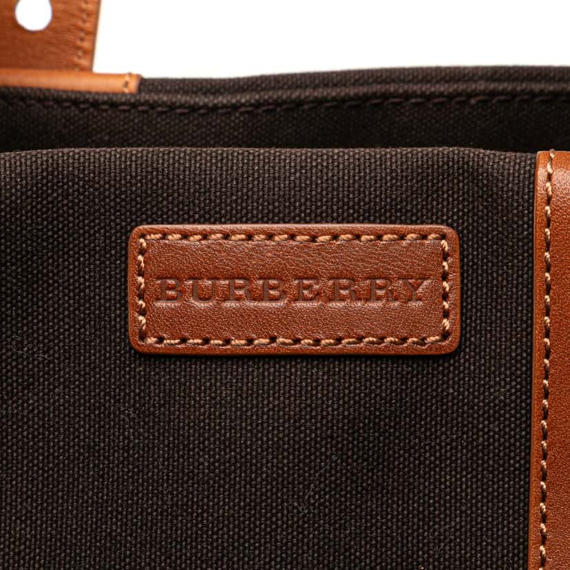 Burberry Canvas Tote Brown Very good condition - Box View