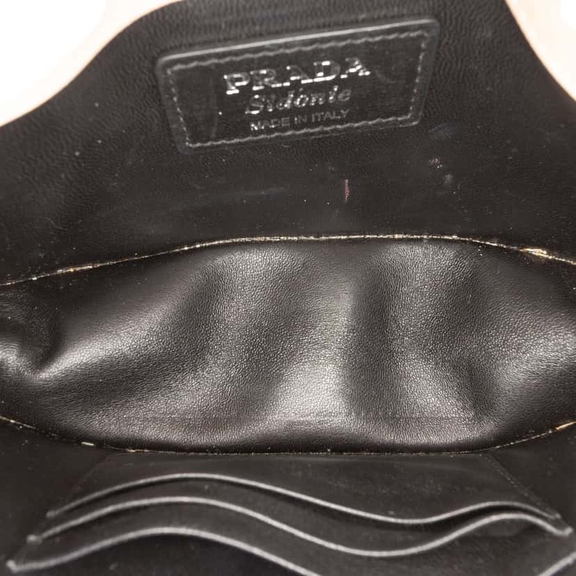 Prada Saffiano and City Calf Sidonie Crossbody Brown Leather Very good condition - Model View