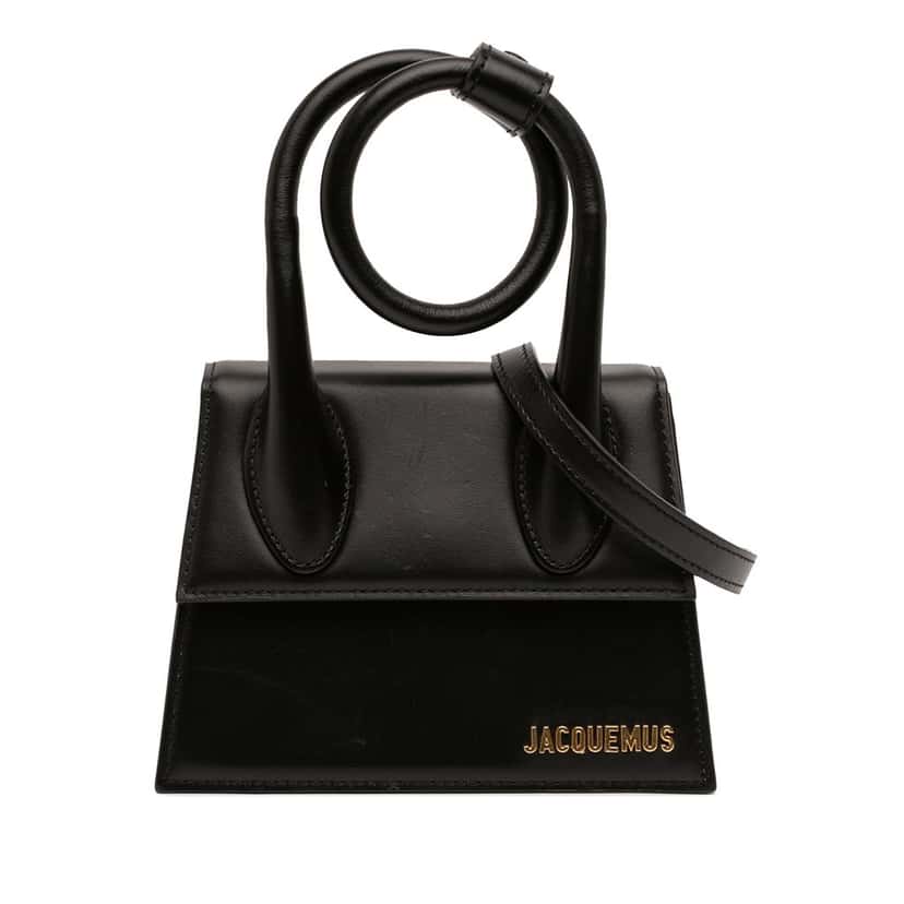 Jacquemus Leather Le Chiquito Noeud Black Leather Very good condition - Front View