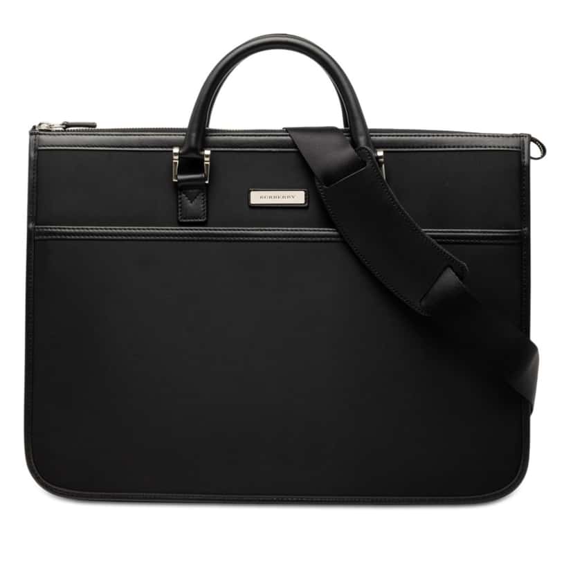 Burberry Nylon Business Bag Black Very good condition - Front View