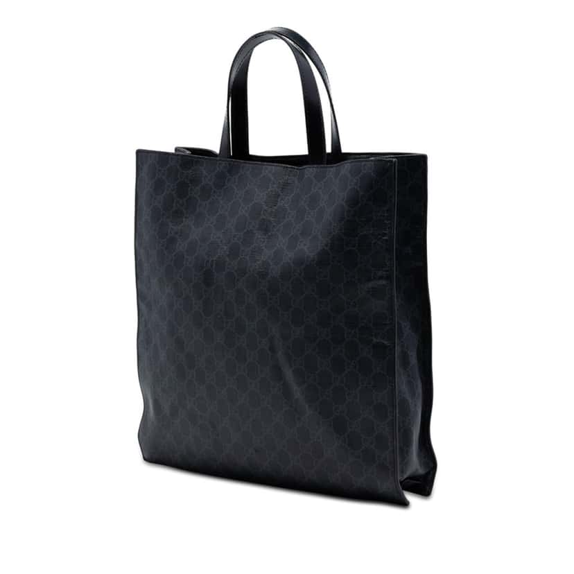 Gucci GG Supreme Convertible Soft Tote Black Very good condition - Back View