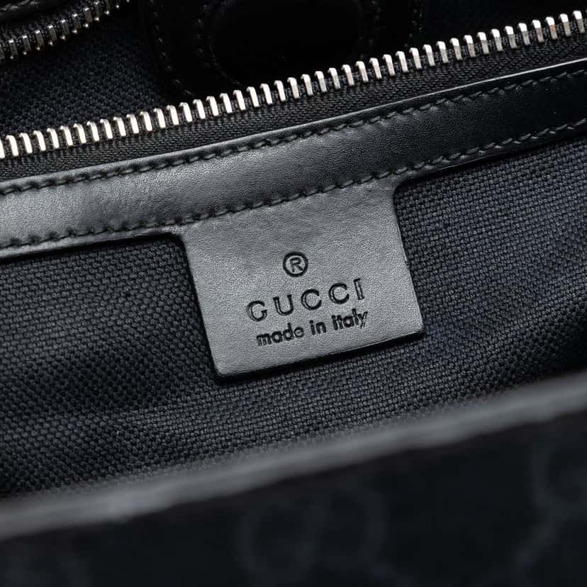 Gucci GG Supreme Convertible Soft Tote Black Very good condition - Box View