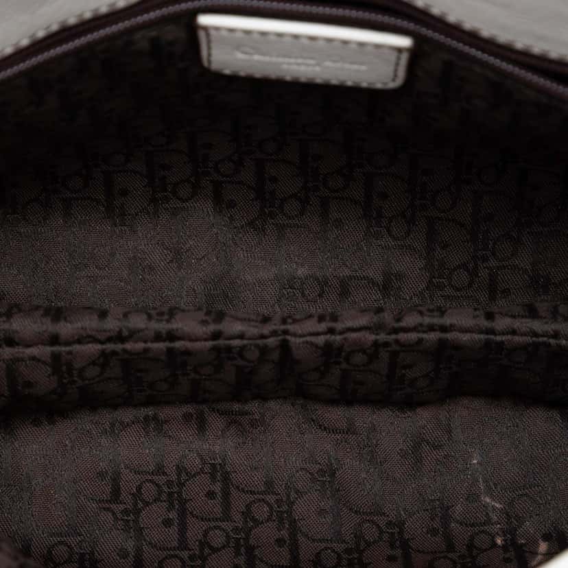 Dior Leather Double Saddle Crossbody White Leather Very good condition - Model View