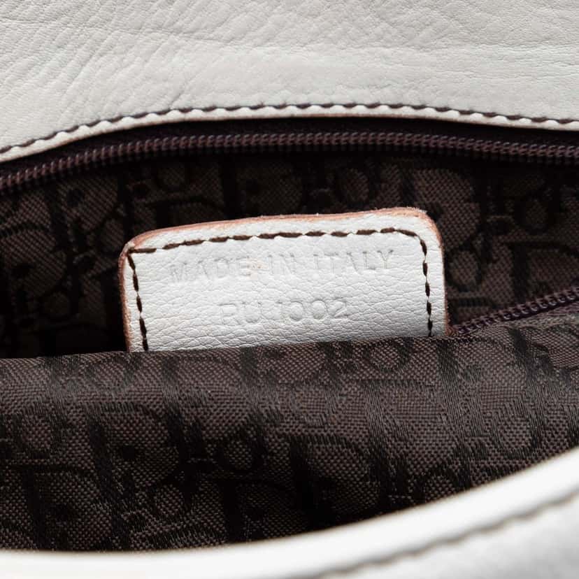 Dior Leather Double Saddle Crossbody White Leather Very good condition - Box View