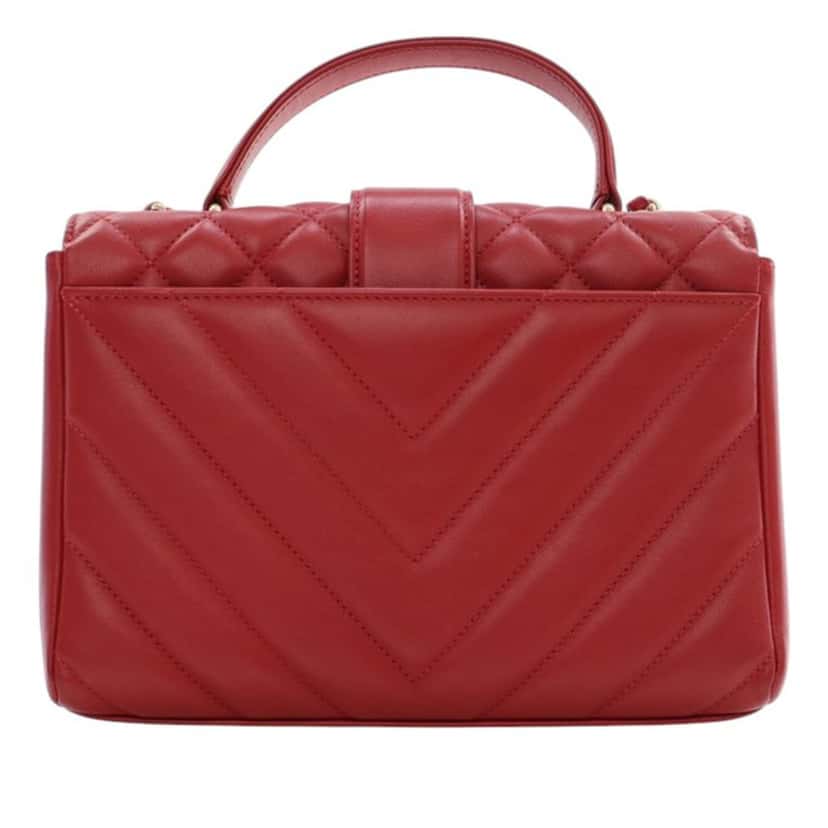 Chanel Small Mixed Quilt Calfskin In The City Top Handle Bag Red Leather Very good condition - Back View