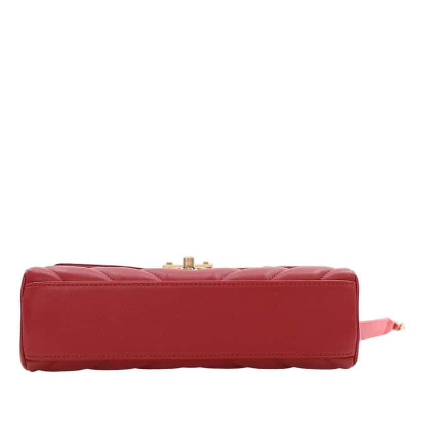 Chanel Small Mixed Quilt Calfskin In The City Top Handle Bag Red Leather Very good condition - Inside View