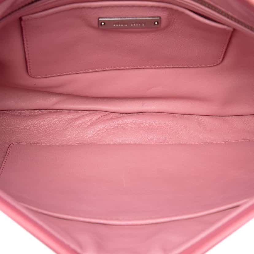 Miu Miu Nappa Grommet Crystal Embellished Clutch Pink Leather Very good condition - Model View