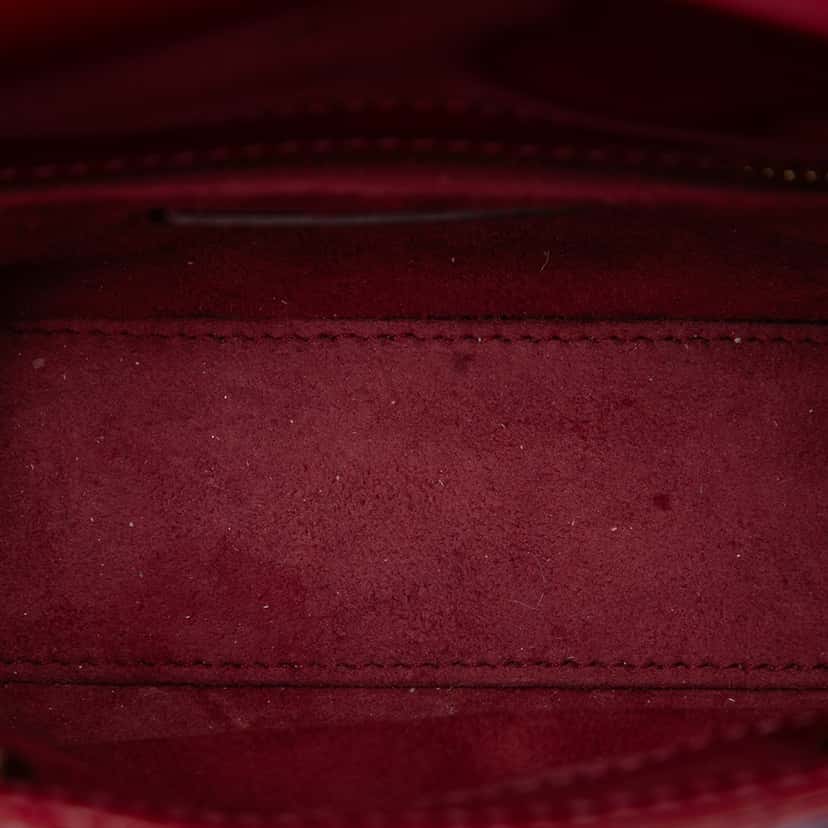 Dior Mini Patent Cannage Lady Dior Red Leather Very good condition - Model View