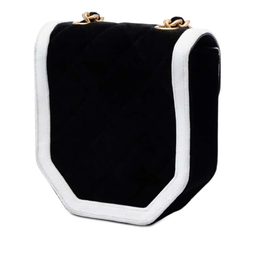 Chanel Mini Quilted Velvet Place Vendome Single Flap Black Very good condition - Back View