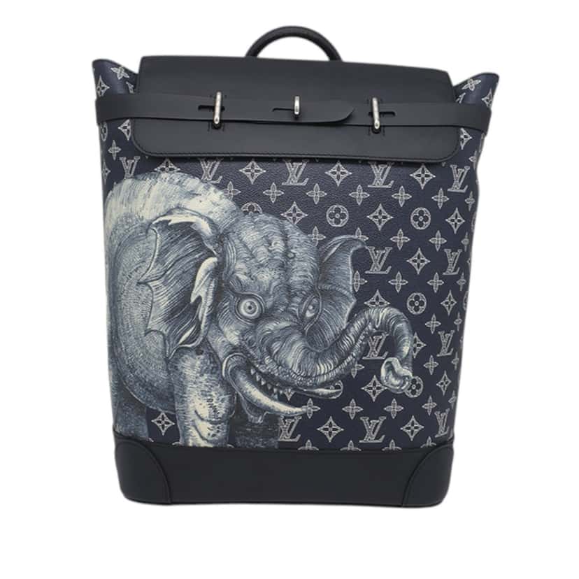 Louis Vuitton Chapman Brothers Monogram Savane Steamer Backpack Blue Very good condition - Front View
