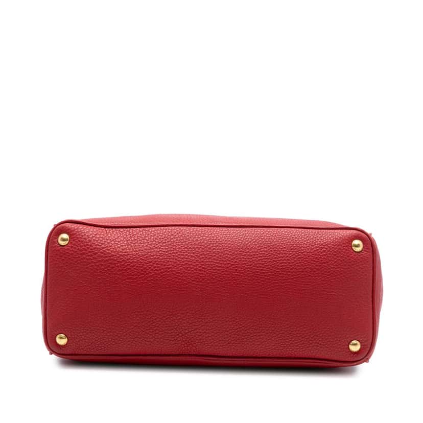 Prada Vitello Daino Open Convertible Tote Red Leather Very good condition - Inside View