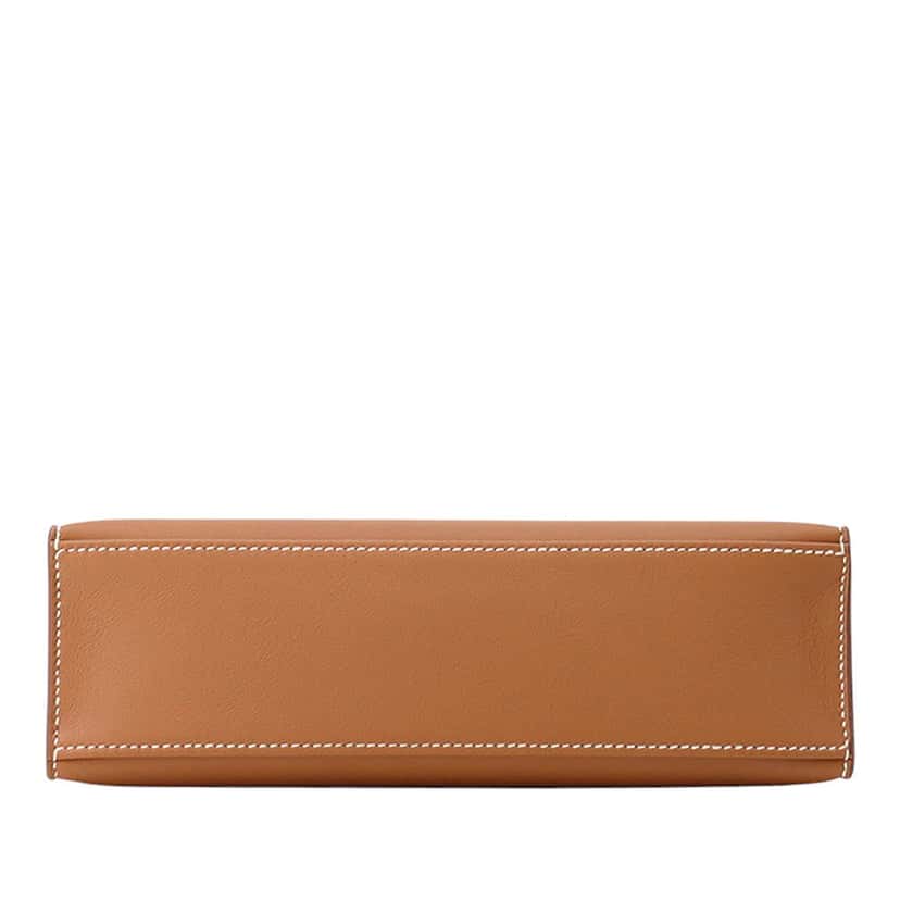 Hermès Swift Kelly Pochette 22 Brown Leather Very good condition - Inside View