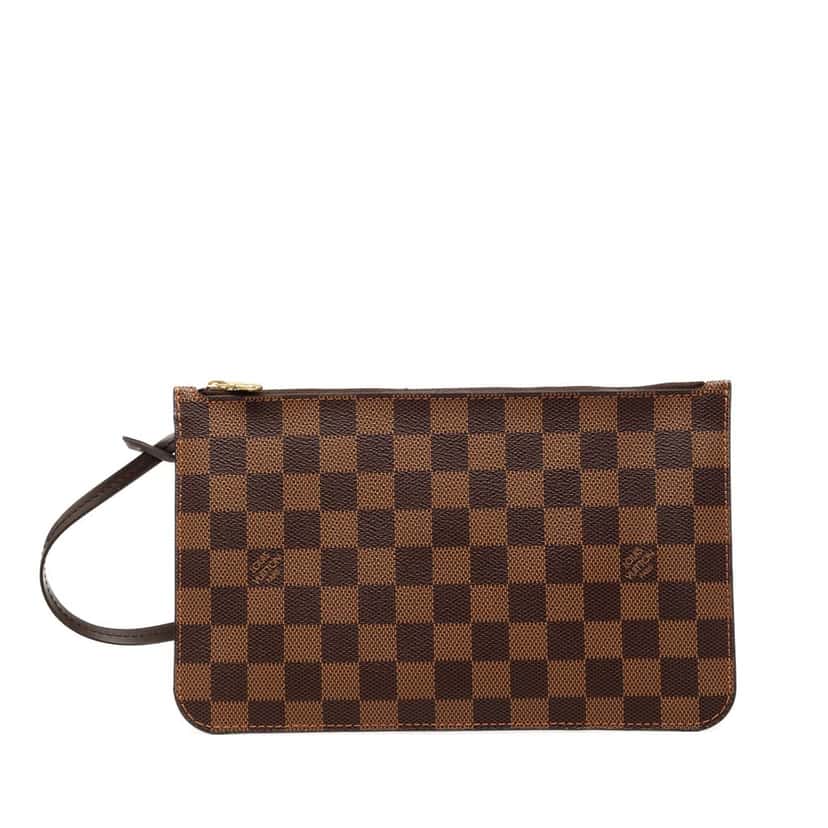 Louis Vuitton Damier Ebene Neverfull MM Pouch Brown Very good condition - Front View